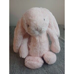 jellycat london plush animal stuffed toy soft pink rabbit rattle 11"